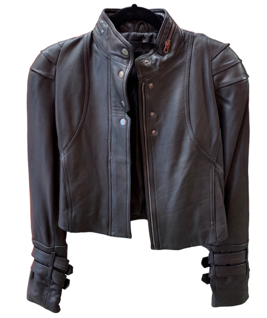 L.A.M.B. Black Jacket Leather