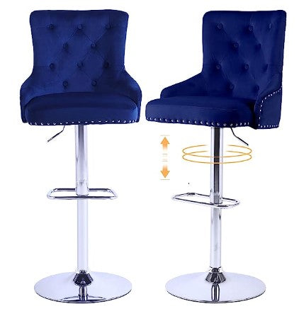 Velvet Bar Stools set of 2